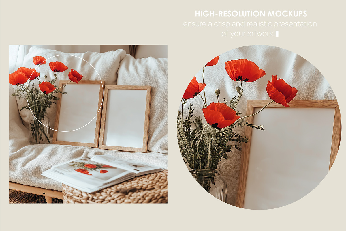 Poppy Muse | Frame mockup set, a Household Mockup by SCHÉRI (Photo 3 of 10)