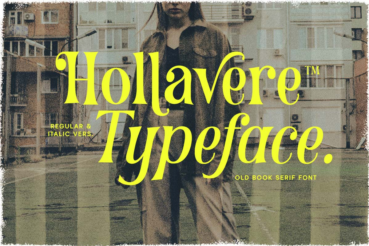 Hollavere – Old Book Serif Font, a Serif Font by Letterhend Studio (Photo 1 of 11)