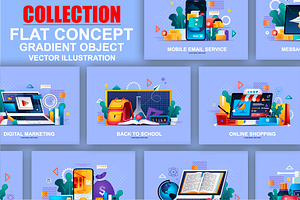 Flat Concepts Illustrations, a Finance Illustration by alexdndz