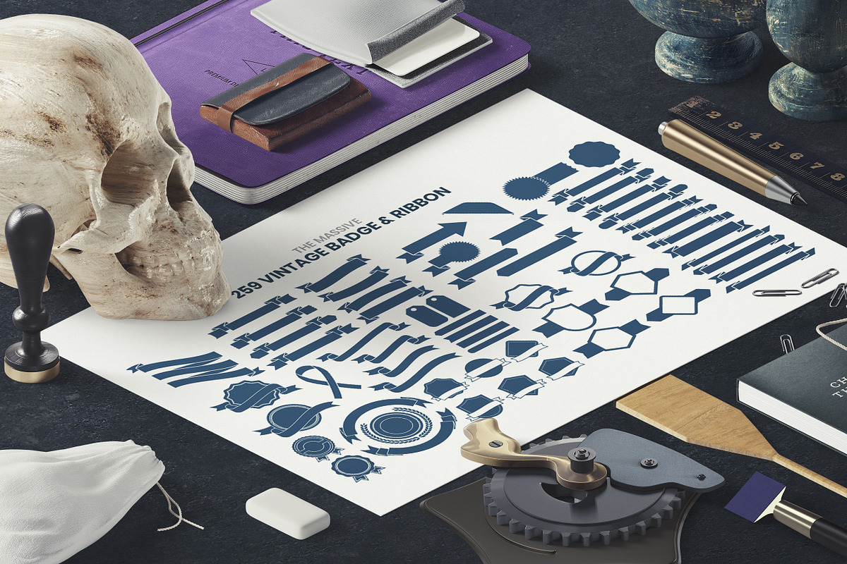 1046 VINTAGE BADGE & RIBBON, a Branding & Logo Template by Toonsteb (Photo 7 of 19)