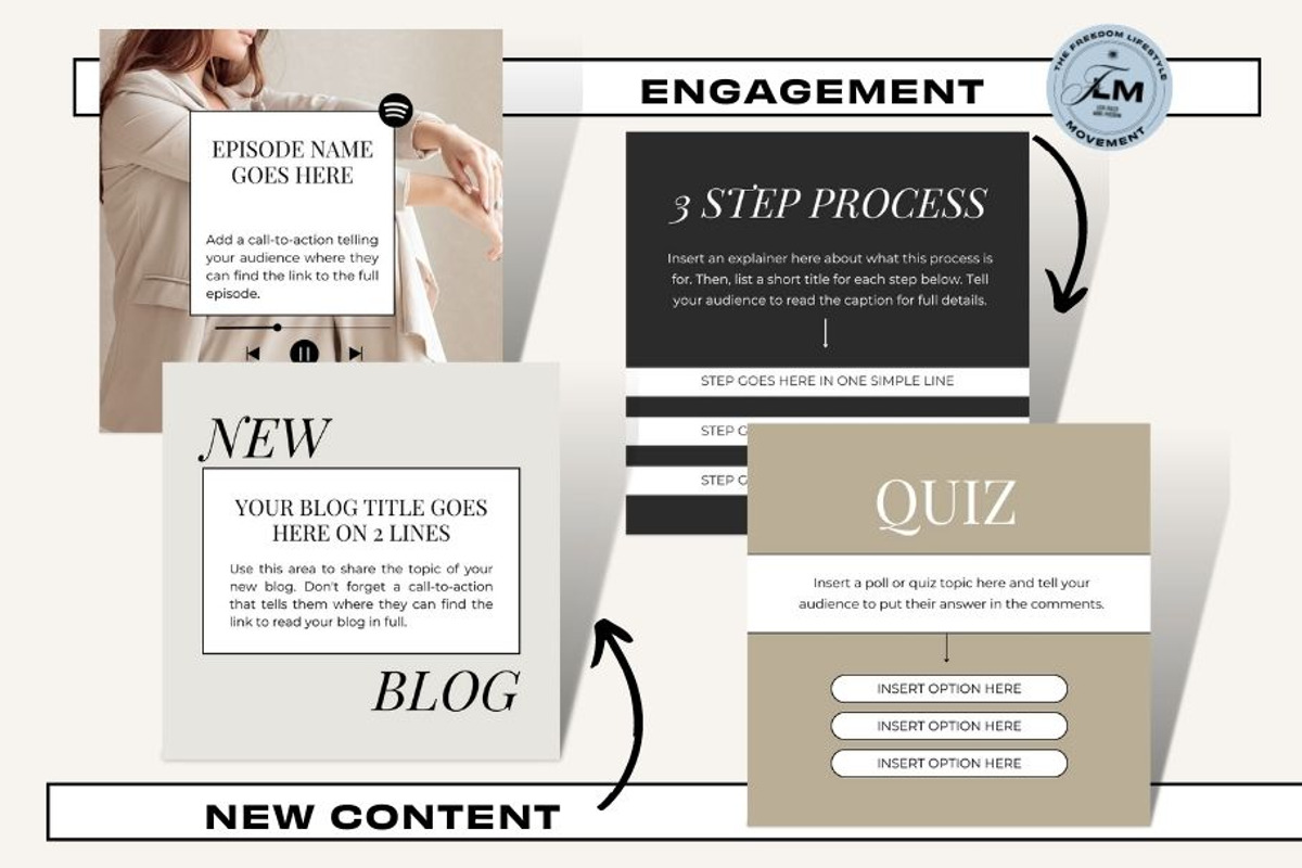 Engagement Post - Noir Luxe, a Templates & Theme by Freedom Business Shop (Photo 4 of 11)