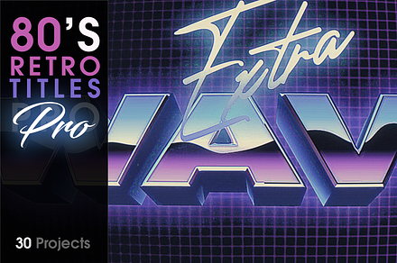80's Retro Titles PRO [30 AE files], a 3D by GothLab