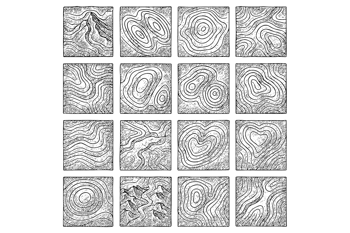 Topographic Maps Pack, an Object Graphic by RT Studio