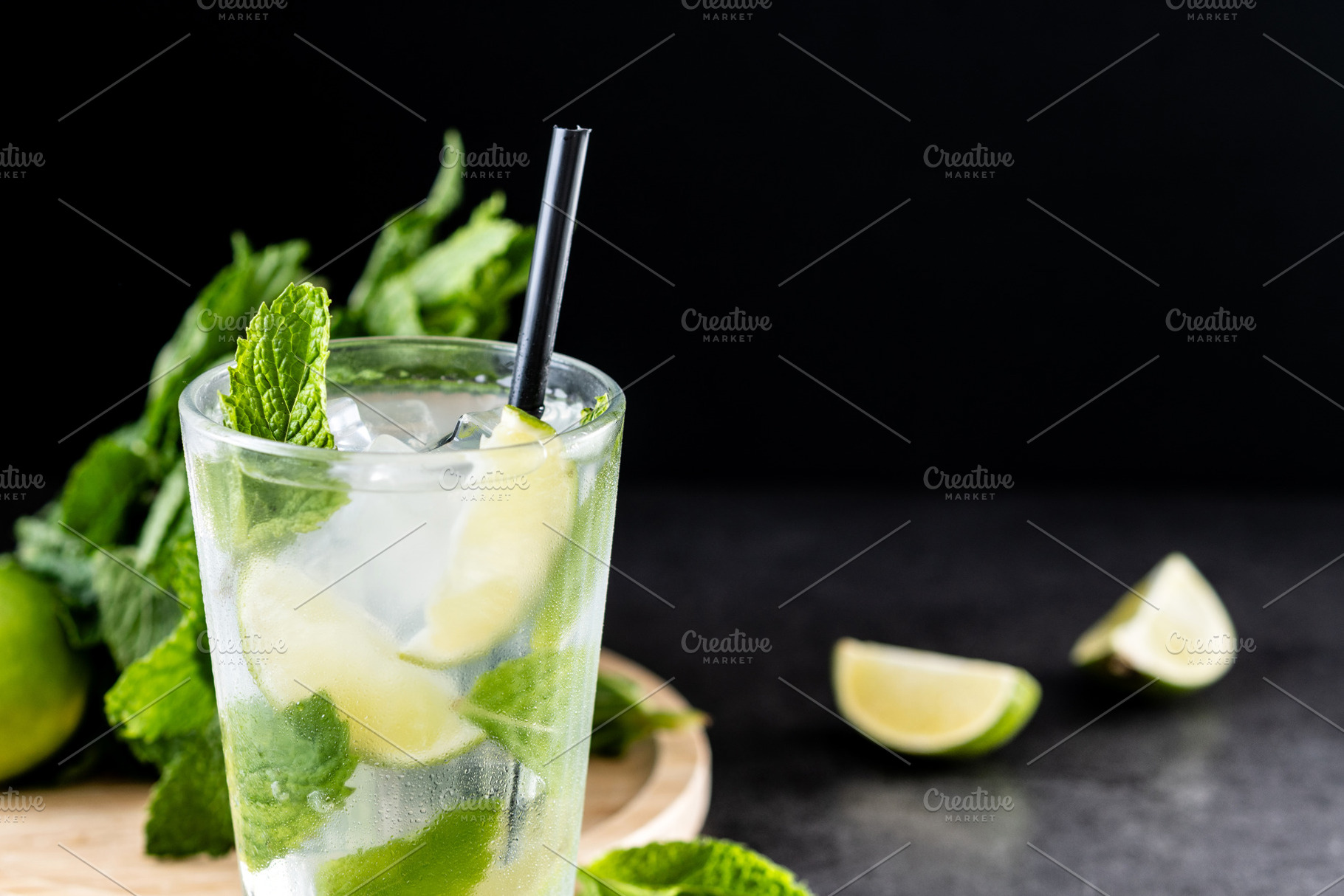 Classic Mojito Cocktail with Lime and Mint, a Food & Drink Photo by etorres69