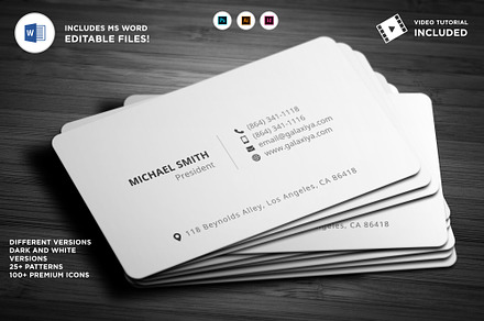 Simple Individual Business Cards, a Business Card Template by Galaxiya