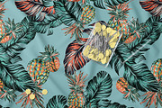 Tropical Leaf and Pineapple Pattern, a Pattern Graphic by StudioGlouna (Thumbnail 3 of 5)