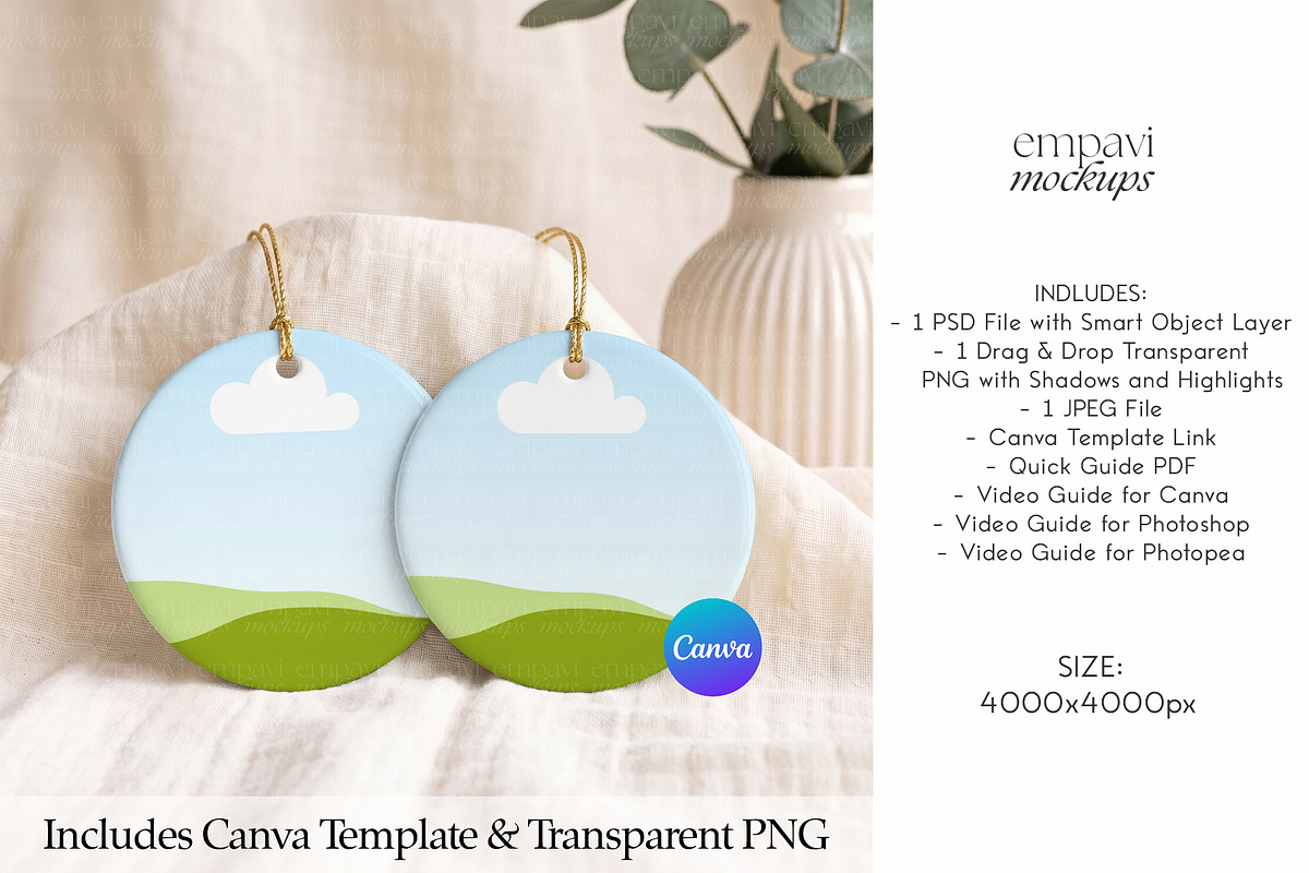 Ornament Mockup 2 Pack, a Household Mockup by EmpaviMockups (Photo 3 of 5)