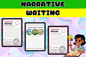 Narrative writing prompts paragraph, a Templates & Theme by Premium Digital Templates