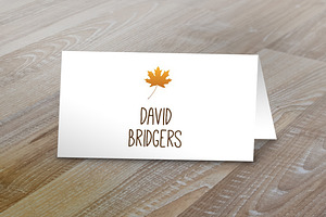 Fall Table Tent Name Cards