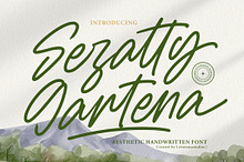 Sejatty Gartena Aesthetic Font