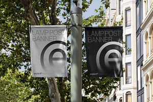 Lamp Post Banner mockup