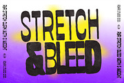 Stretch & Bleed - Brutalist Font, a Sans Serif Font by Aiyari (Thumbnail 1 of 13)