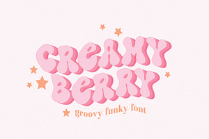 Creamy Berry Groovy Funky Font