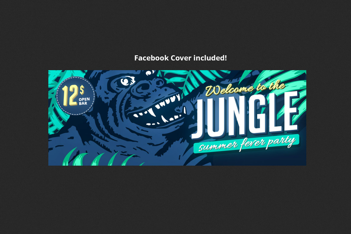 Jungle Fever Summer Party Flyer, a Flyer Template by pixart_pm (Photo 5 of 5)