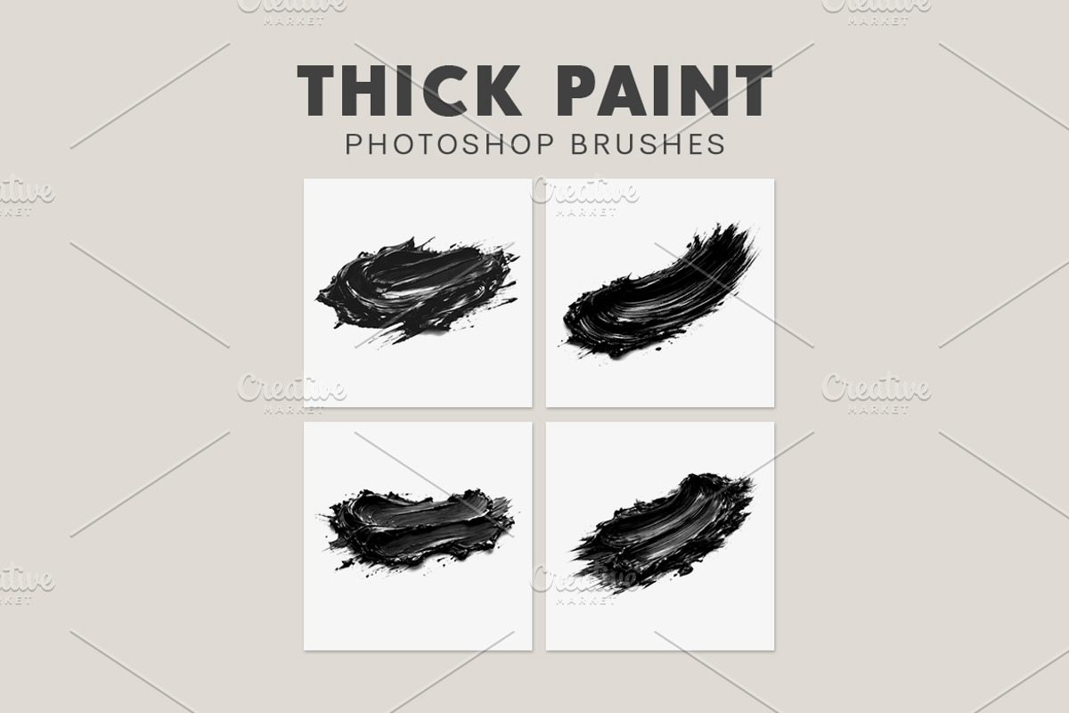 Thick Paint Strokes Brushes, a Brush Add-On by AB-TheDesigner (Photo 4 of 4)