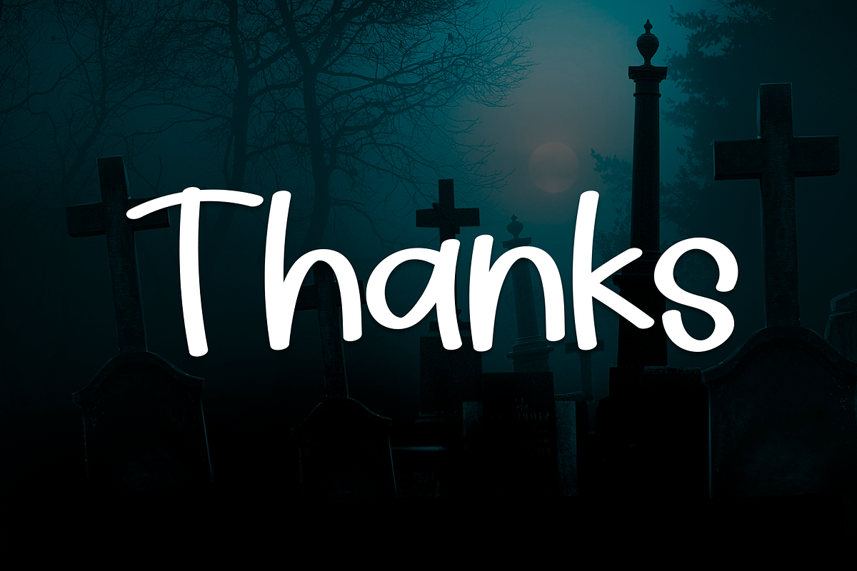Spooky | Script Font, a Script Font by Scratchones (Photo 8 of 8)