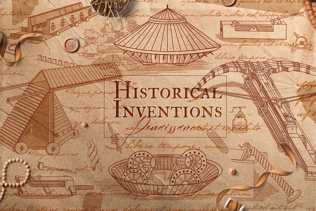 DA VINCI RENAISSANCE SKETCHES, an Object Illustration by Luna Dreams (Photo 8 of 16)