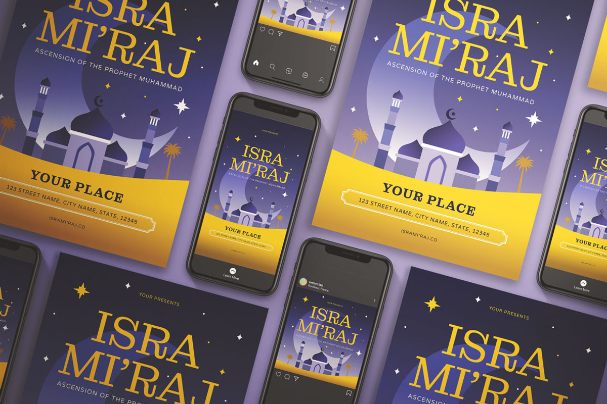 Isra Mi'raj Flyer, a Flyer Template by KMZVR.Lab (Photo 3 of 5)