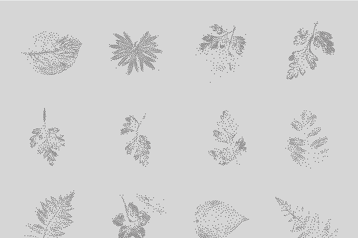 Leaf Tones Vol. 2 | Stippled Leaves, a Texture Illustration by invisiblelayer (Photo 2 of 5)