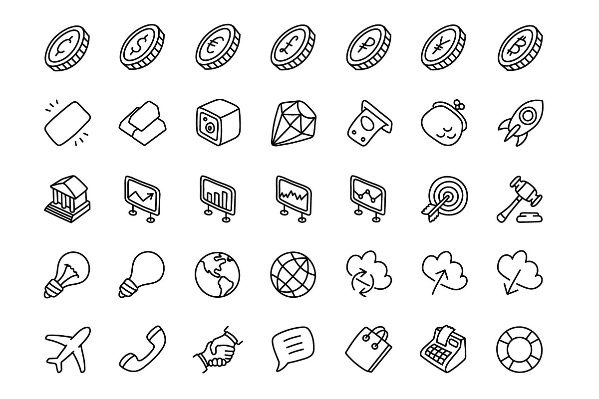 Business&Finance Hand Drawn Icons, an Icon by Iconka (Photo 5 of 5)