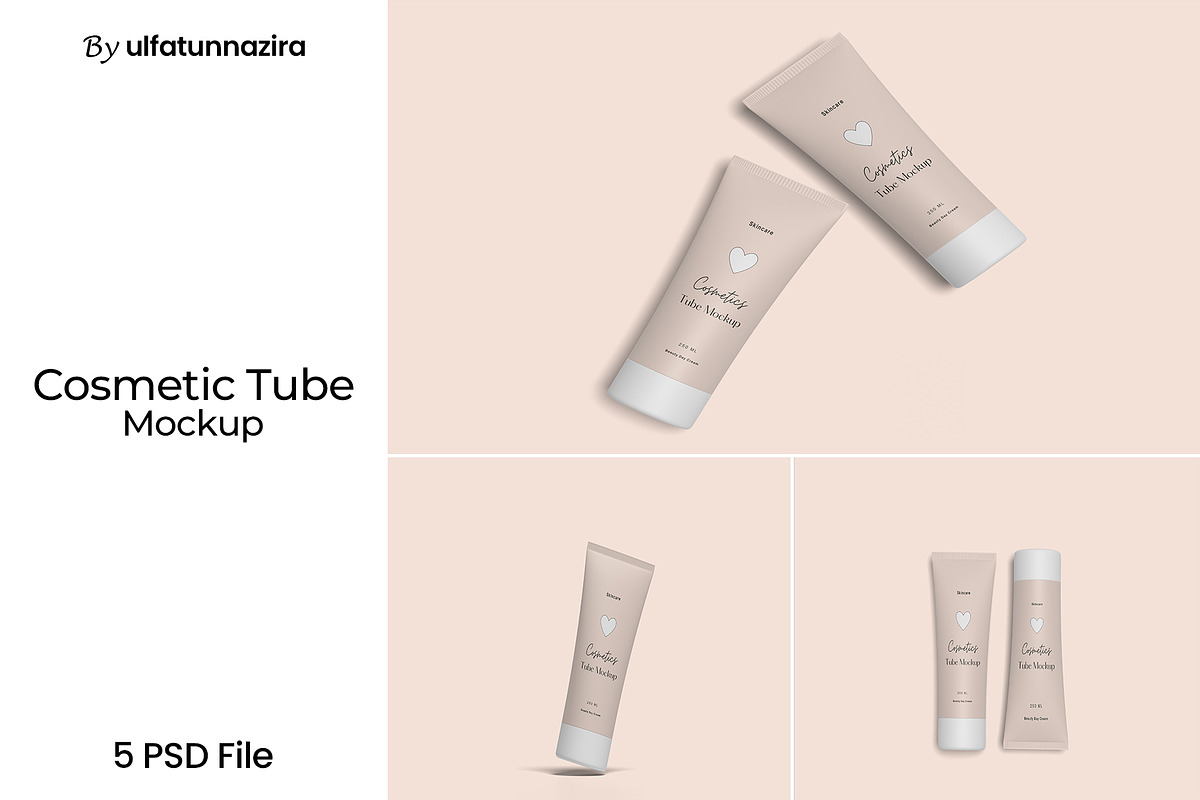 Cosmetic Tube Mockup, a Packaging Mockup by ulfatunnazira (Photo 1 of 7)