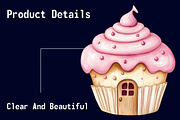 Watercolor Pink Fairy Houses Clipart, a Seasonal Illustration by CitraGraphics (Thumbnail 5 of 5)