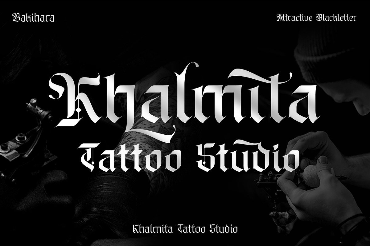 Bakihara - Blackletter Font Family, a Blackletter Font by Ekahermawan (Photo 9 of 13)