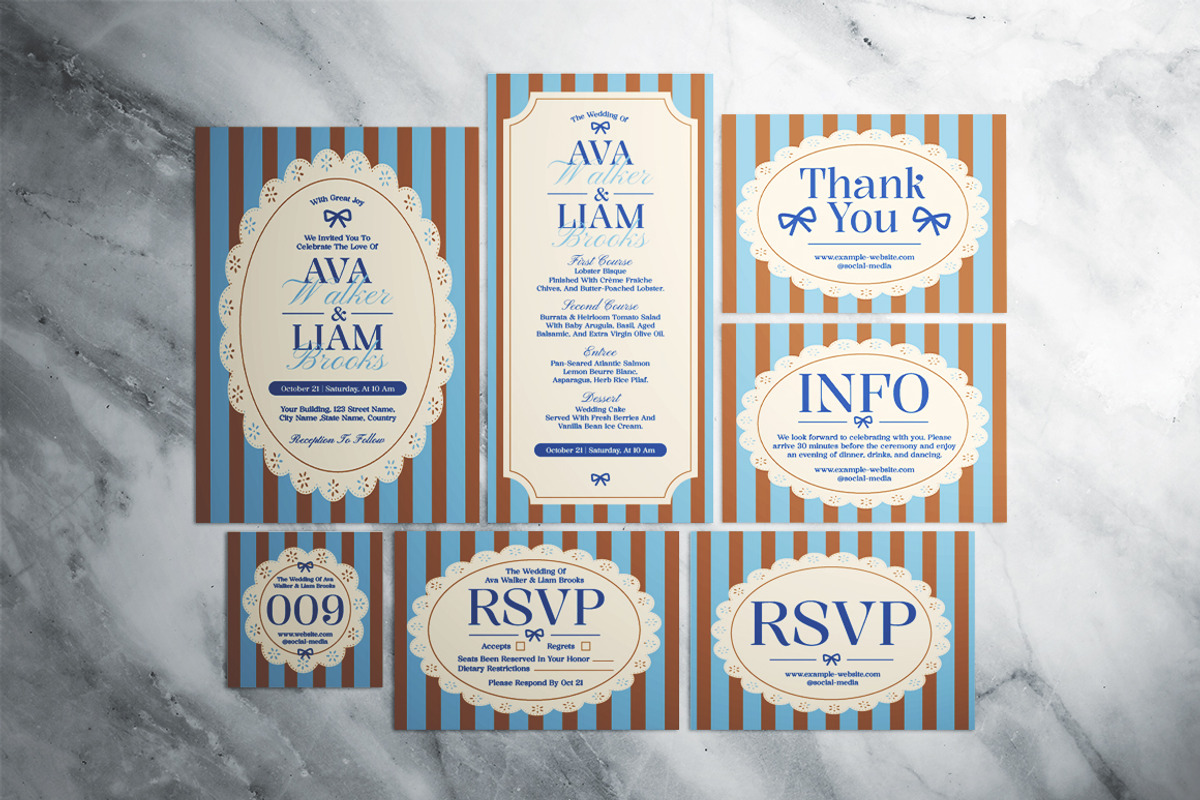 Vintage Wedding Invitation Suite, a Flyer Template by The Good Store (Photo 1 of 4)