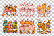 Trio Pumpkin PNG Clipart Bundle, a Seasonal Illustration by Nicolle's Colorful Art (Thumbnail 3 of 6)