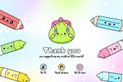 Squishy Kawaii School Clipart Bundle, an Education Illustration by Huxmay (Thumbnail 8 of 8)