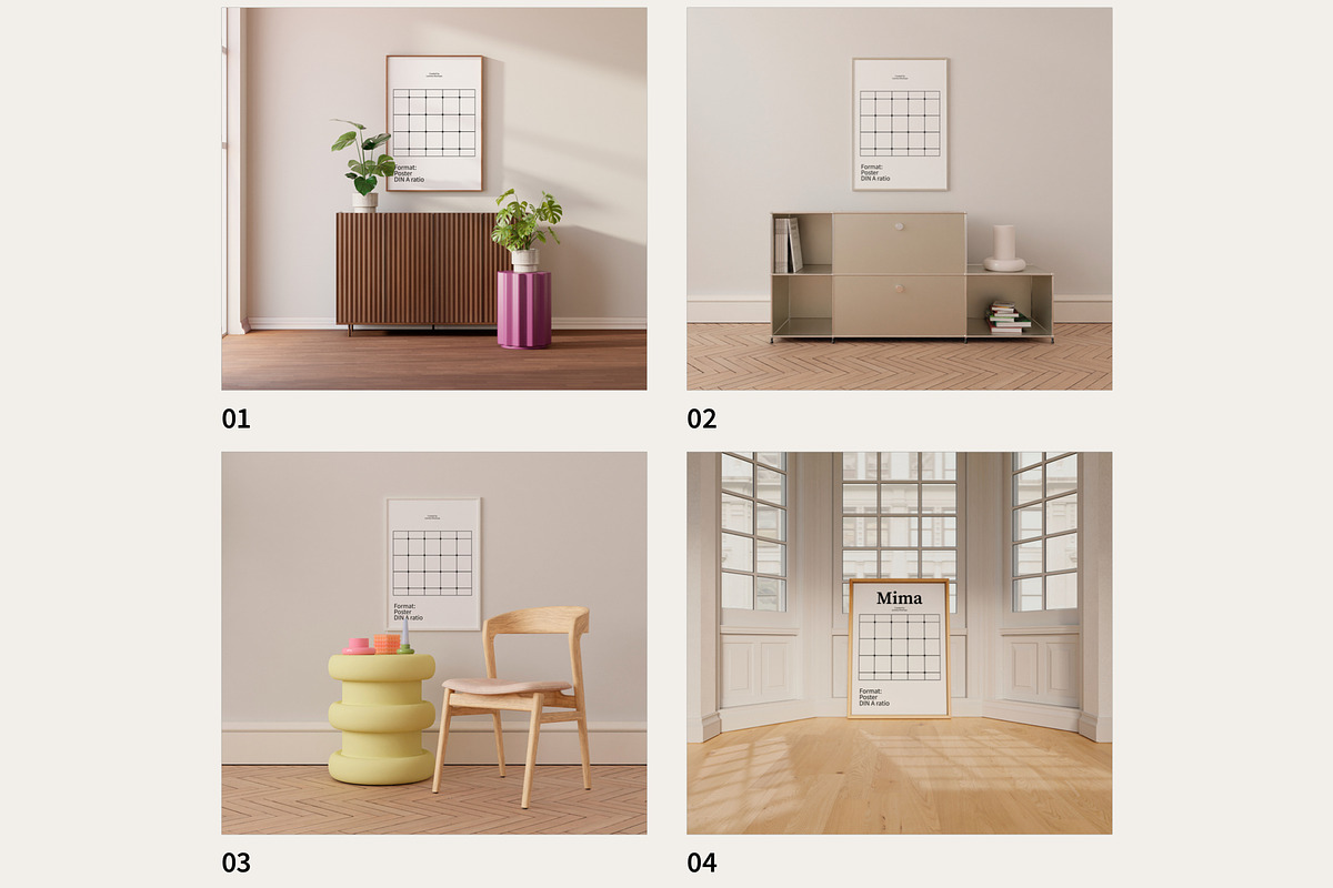 Artwork Frame Mockups DIN A Ratio, a Household Mockup by Bonumo (Photo 2 of 10)
