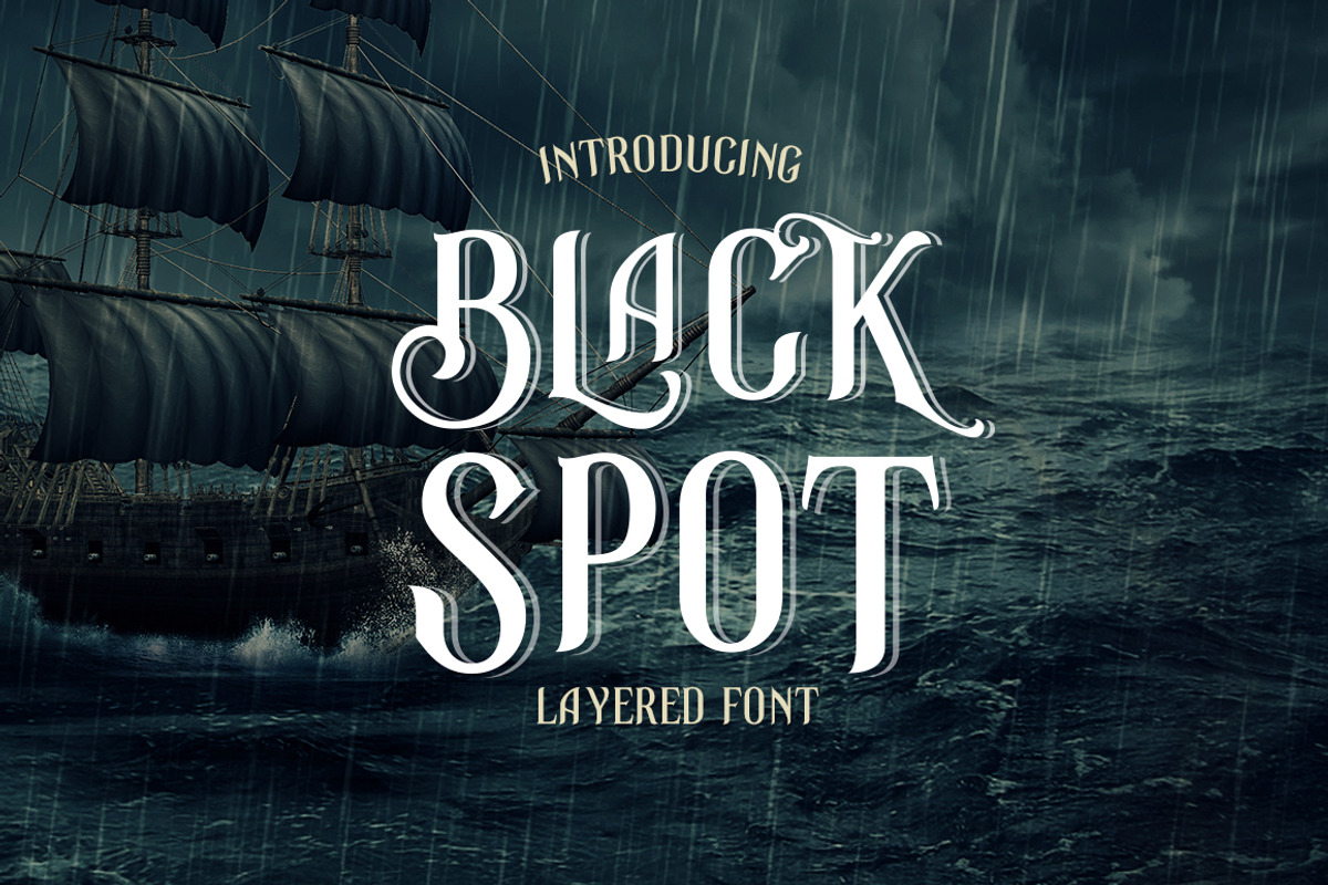 Black Spot Vintage Display Font, a Serif Font by vatesdesign (Photo 1 of 9)