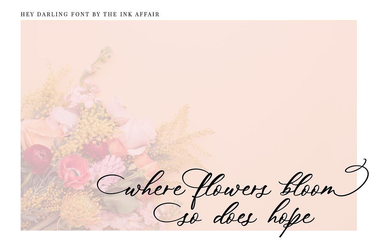 Hey Darling Calligraphy Script Font preview 6
