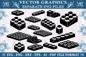 Lego Bricks SVG design bundle