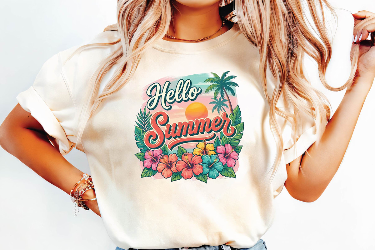 Hello Summer Tropical Floral PNG, a Seasonal Illustration by DreamPrint404 (Photo 2 of 6)