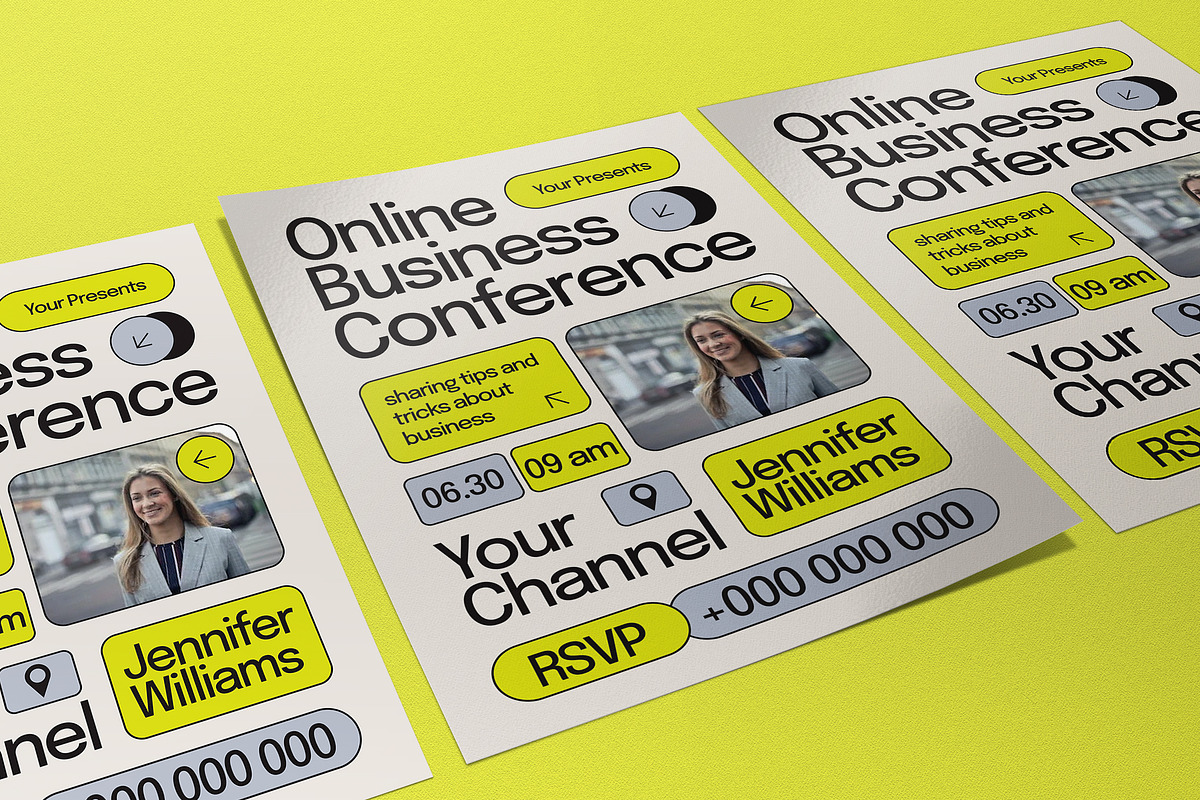 Beige Neo Brutalism Business Flyer, a Flyer Template by graphicook (Photo 3 of 3)