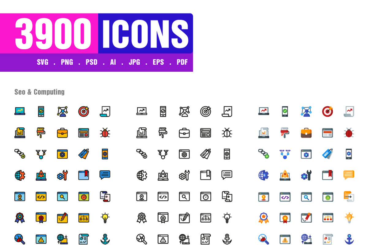 3900 Icons Pack, an Icon by Sooodesign (Photo 3 of 4)