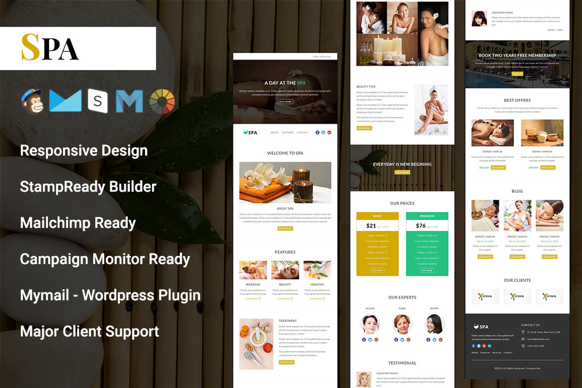 SPA - Responsive Email Template, an Email Template by Pennyblack Templates