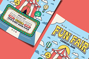 Retro Fun Fair Carnival Flyer, a Flyer Template by Tiptop Graphic (Thumbnail 3 of 5)
