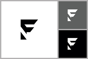 Modern Letter F Logo Icon, a Branding & Logo Template by quadrazo