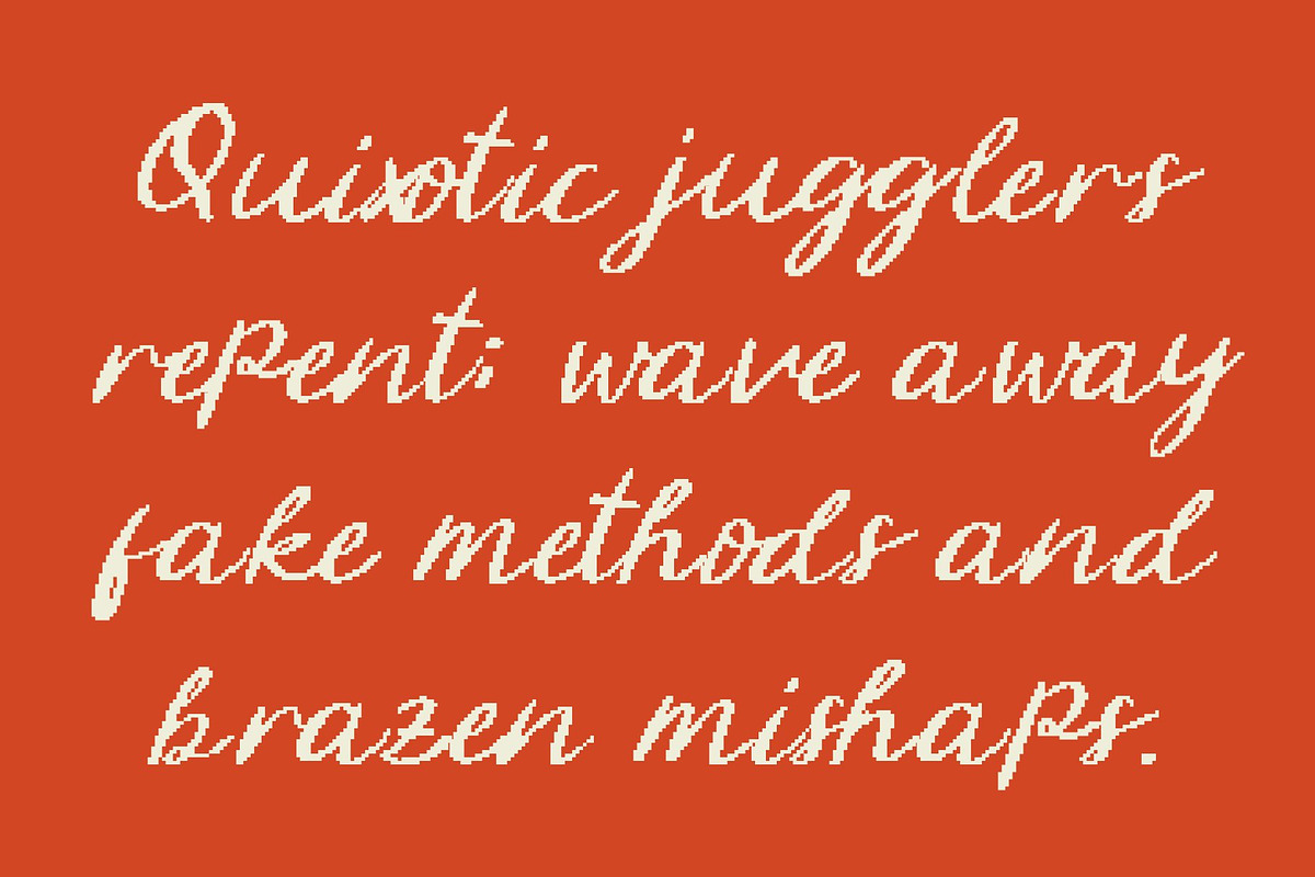 CS Belrise Pixel, a Script Font by Craft Supply Co. (Photo 3 of 8)