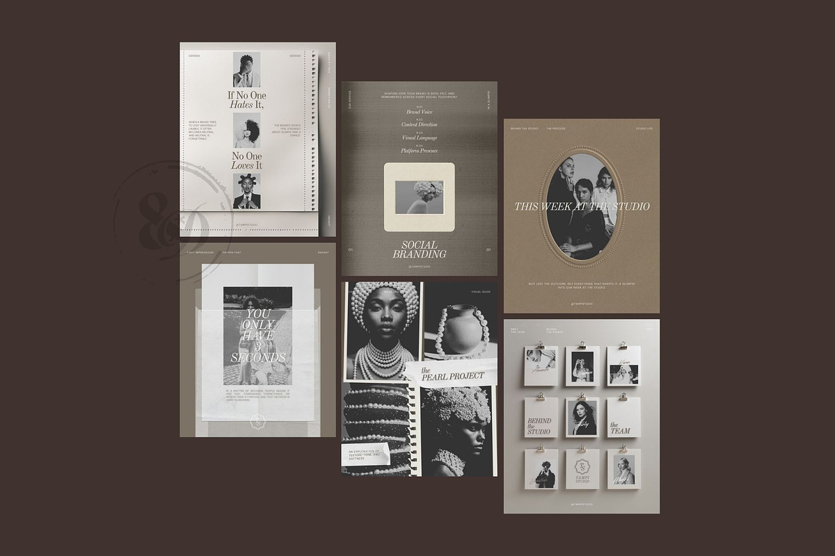 Brown Editorial Instagram Template, a Social Media Template by And Done Studio (Photo 2 of 8)
