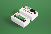 Green Bauhaus Business Card, a Business Card Template by graphicook (Thumbnail 3 of 3)