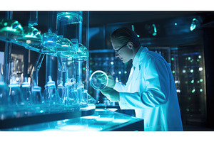genetics lab dna ai generated, a Technology Photo by pikepicture