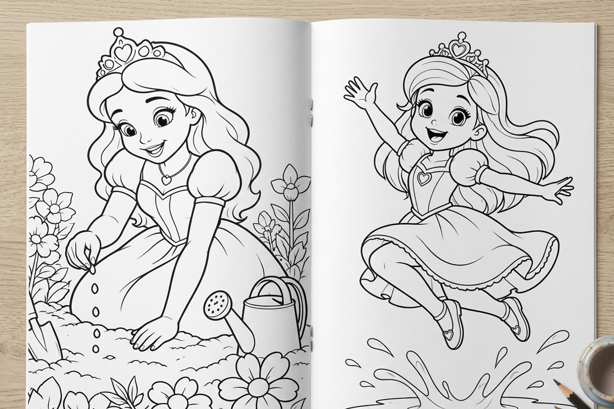 Magical Princess Coloring Book Vol26, a Person Illustration by ikarifq shop (Photo 4 of 7)