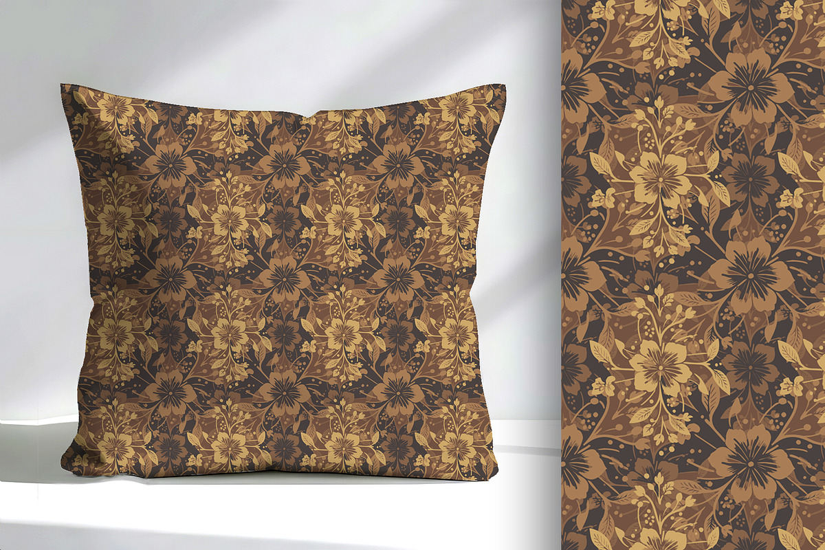 Golden Flowers Seamless Pattern, a Pattern Graphic by Sharon Schwalbe (Photo 3 of 6)