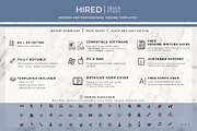 Creative CV Resume Template + icons, a Resume Template by HIRED Design Studio (Thumbnail 9 of 12)