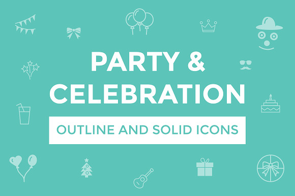 Party And Celebration Vector Icons