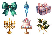 Watercolor Elegant Christmas Clipart, an Illustration by Daily.Designs (Thumbnail 3 of 5)