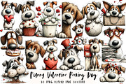 Funny Valentine Peeking Dog Clipart, an Illustration by OK Design (Thumbnail 1 of 6)
